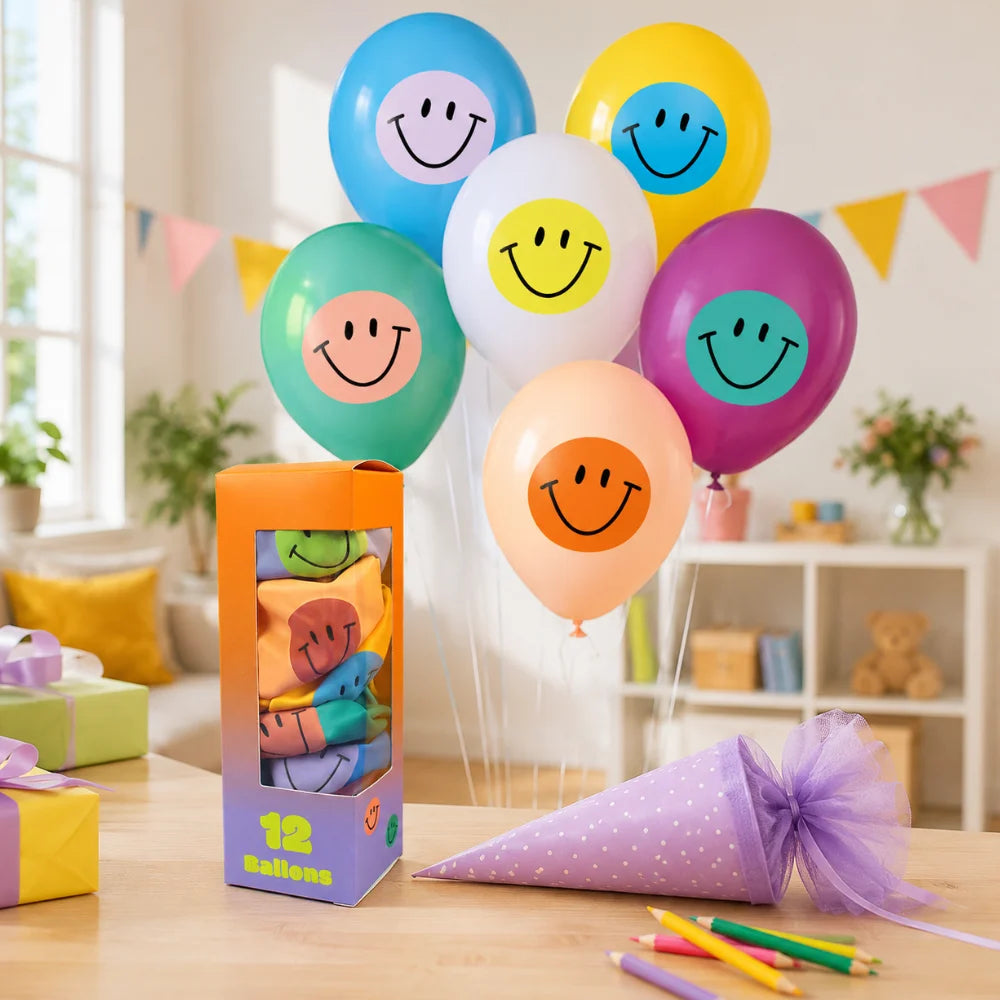 Bunte Luftballons zur Einschulung aus 100 Prozent Naturkautschuk