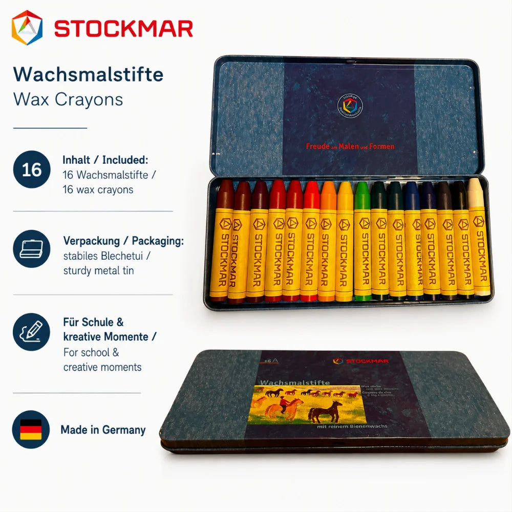 STOCKMAR Wachsmalstifte mit natürlichem Bienenwachs und leuchtender Farbvielfalt