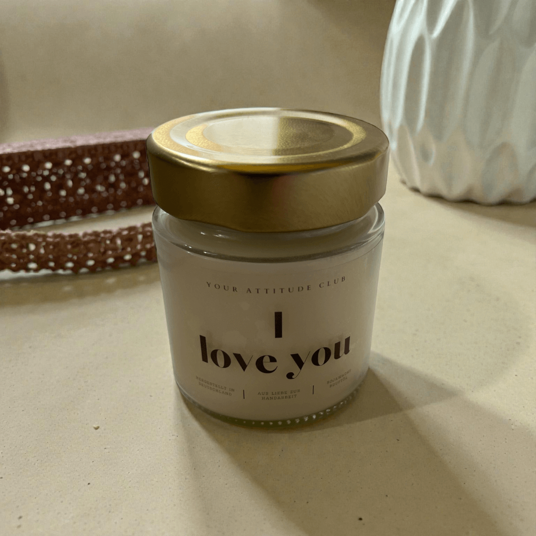 Kerze - "I love you"