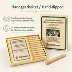 24 STOCKMAR Weihnachtsbaumkerzen aus 100 Prozent reinem Bienenwachs Made in Germany