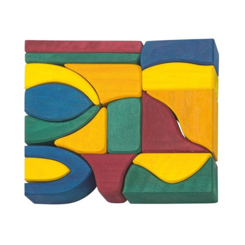 17 large wooden building blocks in a cotton net (from 1.5 years) by Glückskäfer