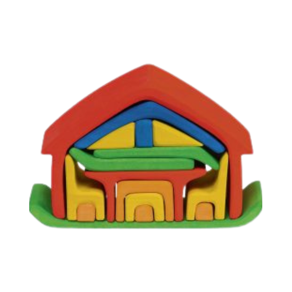 Regenbogenhaus mit Möbeln (ab 2 Jahren)