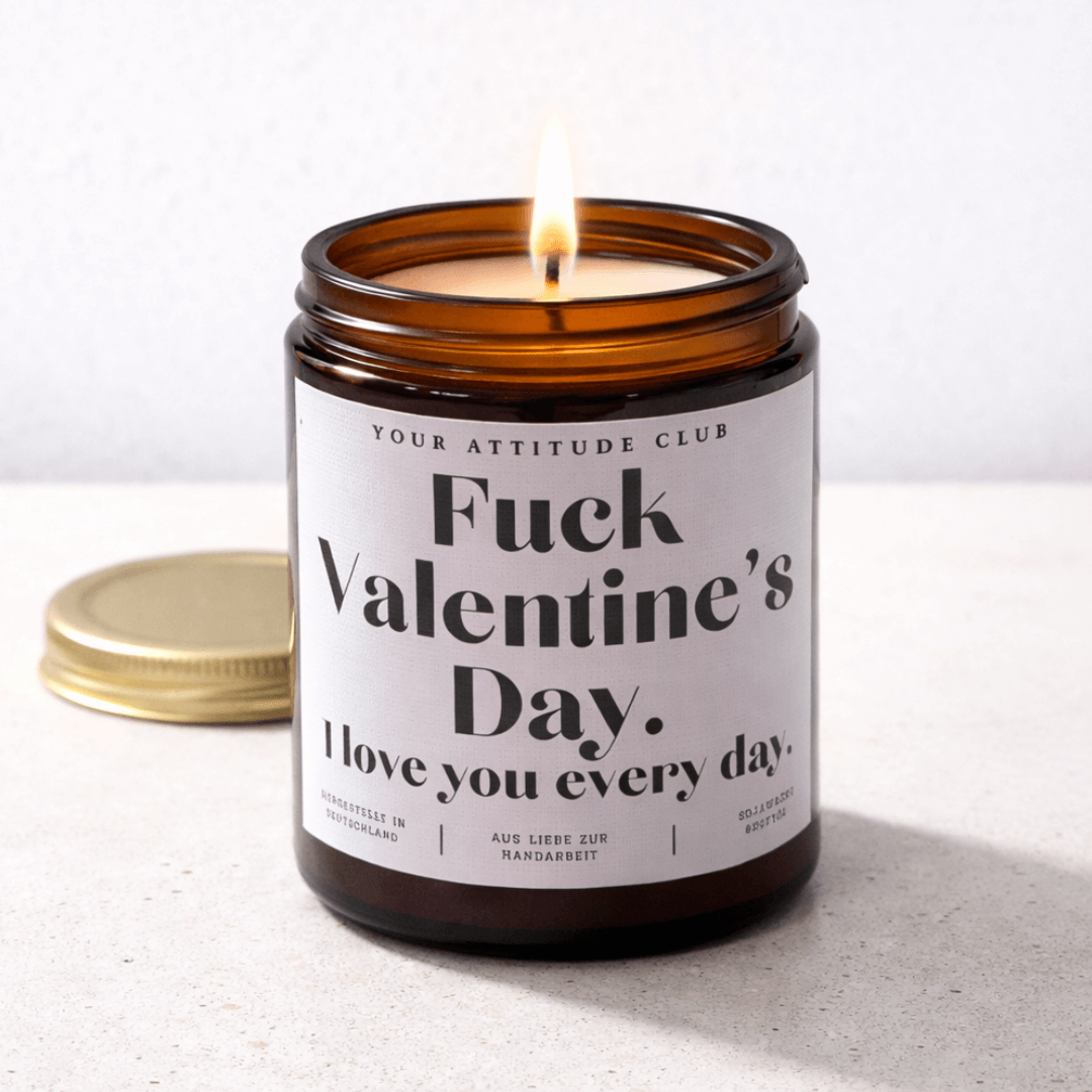 Kerze - Fuck Valentine’s Day. I love you every day. Hauptbild