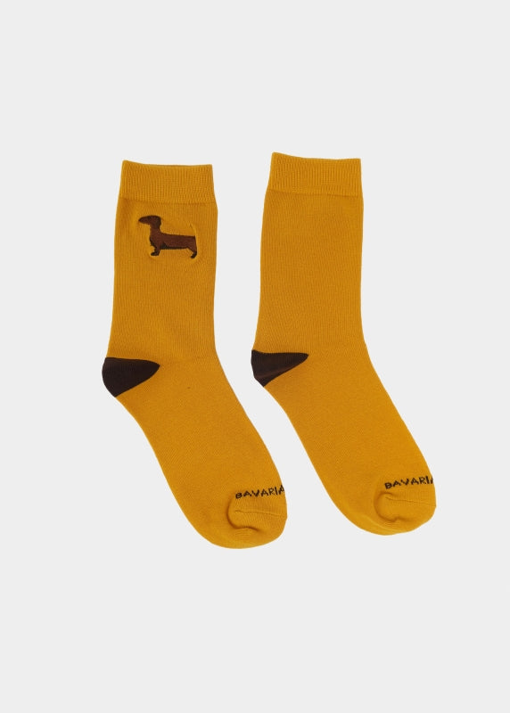 Damen Socken Dackel (senfgelb) Zweitbild