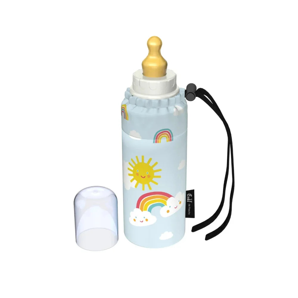 Emil Babyflasche Rainbow mit Latexsauger und Schutzhülle für Babys von 0 bis 6 Monaten