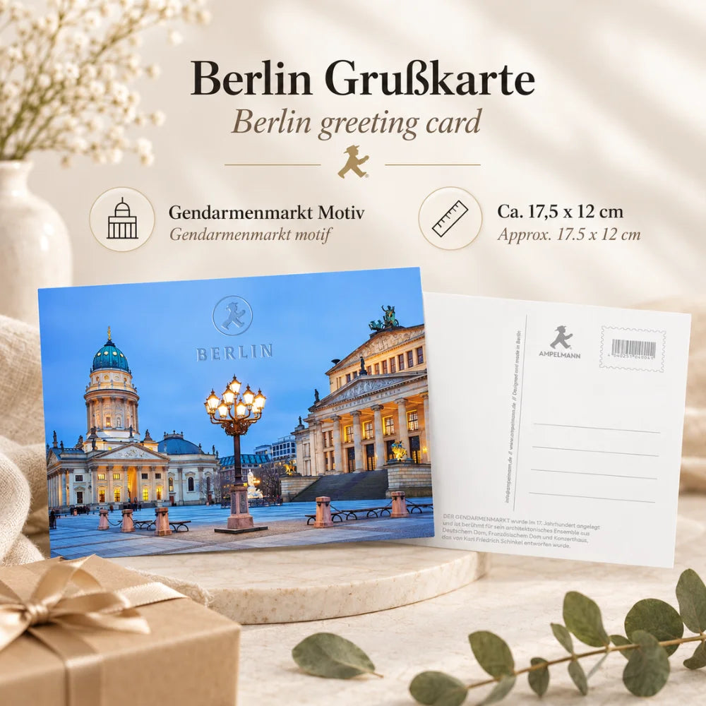 Berlin Grußkarte mit Gendarmenmarkt im Format ca. 17,5 x 12 cm – hochwertige Postkarte aus Berlin