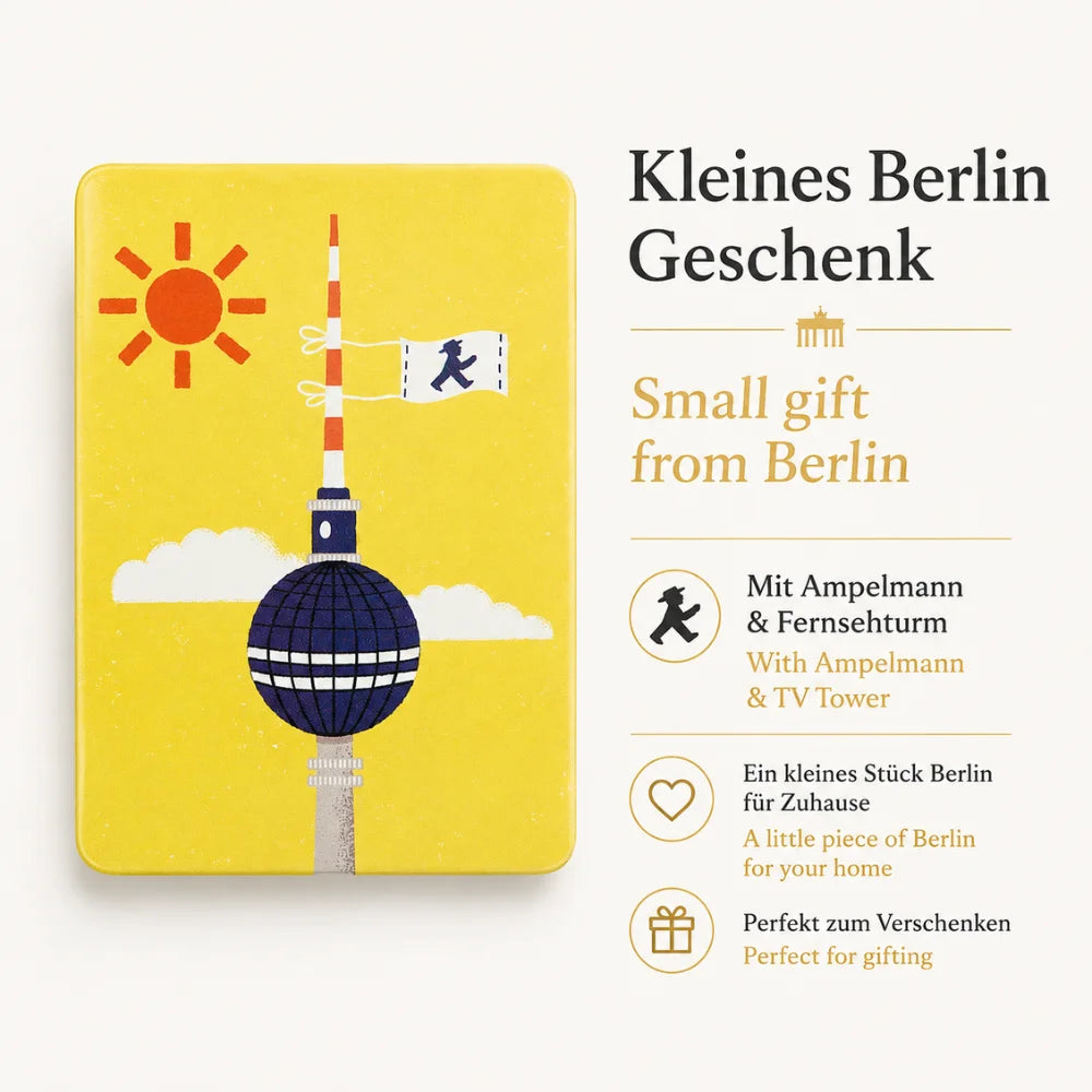 Berlin Magnet mit Ampelmann und Fernsehturm als kleines Geschenk und Mitbringsel für Berlin-Fans