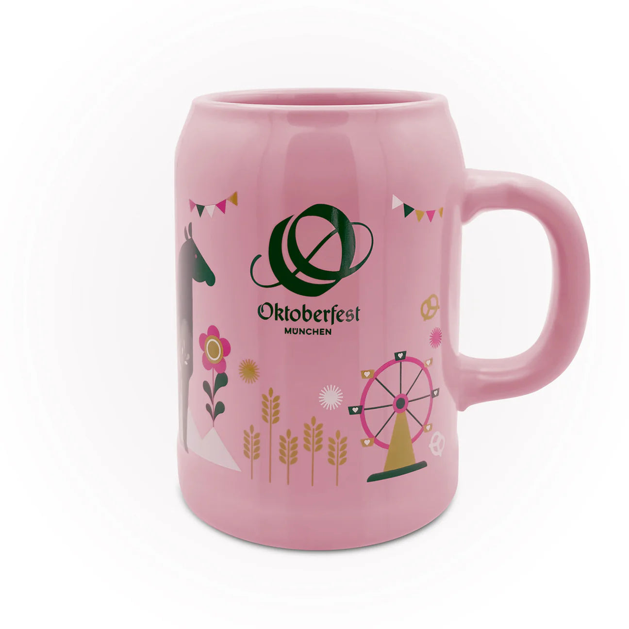 Oktoberfest Bierkrug rosa 0,5 l – Geschenk aus Bayern Zweitbild