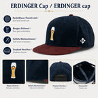 ERDINGER Weißbräu Cap dunkelblau mit Bierglas-Stickerei, Markenstickerei und Snapback-Verschluss