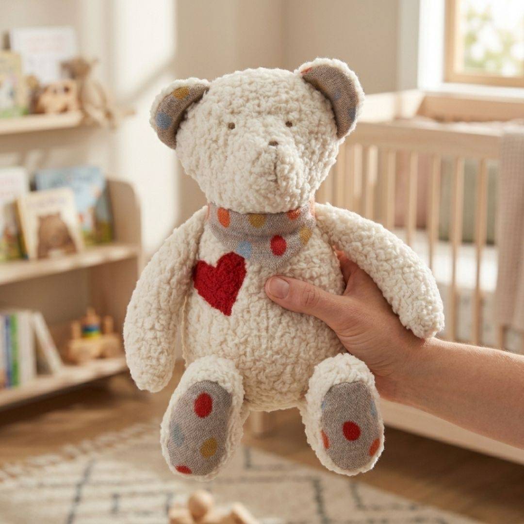 Efie Teddy mit Herz – Das GOTS-zertifizierte Kuscheltier aus Bio-Baumwolle für Babys & Kleinkinder