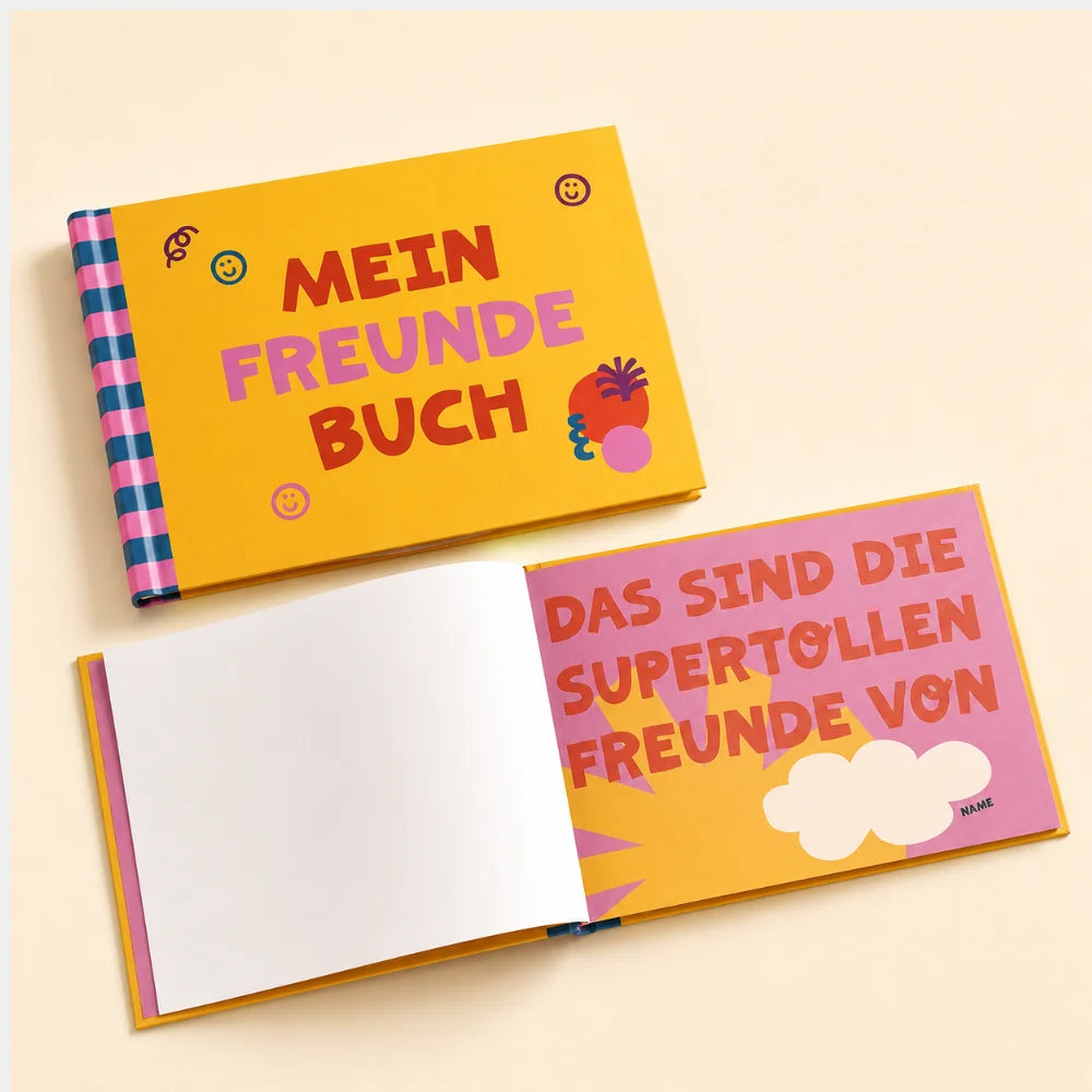 Buntes Freundebuch mit Hardcover und 96 Seiten
