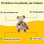 Efie Teddy mit Herz – Das GOTS-zertifizierte Kuscheltier aus Bio-Baumwolle für Babys & Kleinkinder
