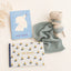 Geschenkbundle zur Taufe mit Hippo-Kuscheltuch, Taufheft und Postkarte