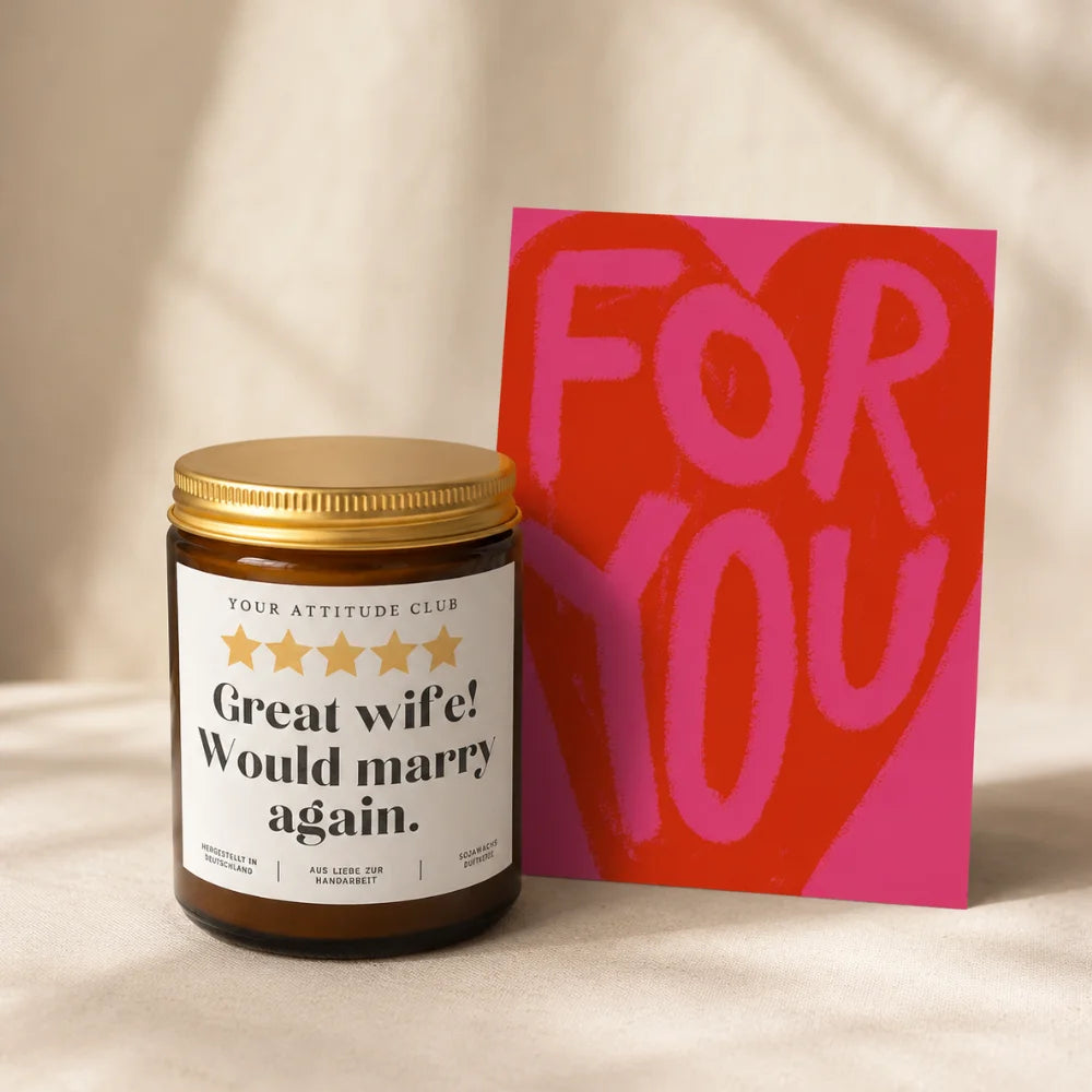 Great Wife Kerze – Geschenk für Ehefrau mit Piña-Colada-Duft Zweitbild