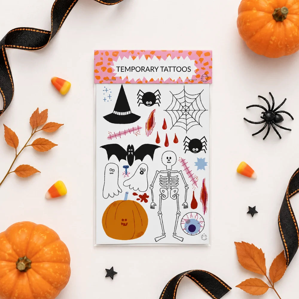 Halloween Tattoos für Kinder – Temporäre Gruselmotive Zweitbild