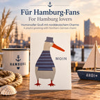 Moin Postkarte für Hamburg-Fans mit maritimem Vogelmotiv – humorvolle Grußkarte mit norddeutschem Charme und Hamburg Bezug