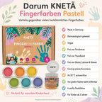 Vorteile der KNETÄ Fingerfarben Pastell für kreative Kinderhände