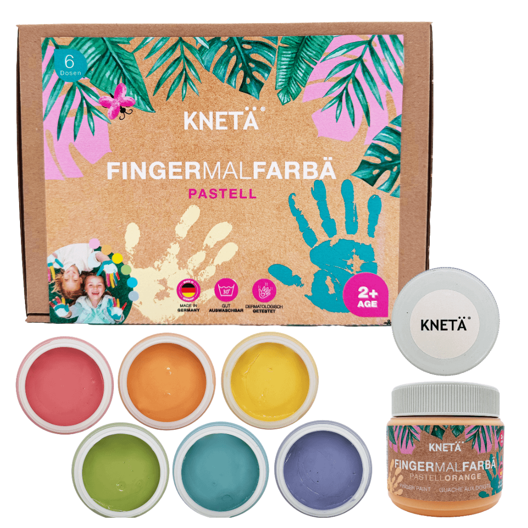 Fingerfarben-Set Pastell von KNETÄ (6 x 150ml) Hauptbild