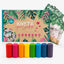 KNETÄ Kinderknete 8er Set mit acht bunten Farben und Verpackung auf weißem Hintergrund