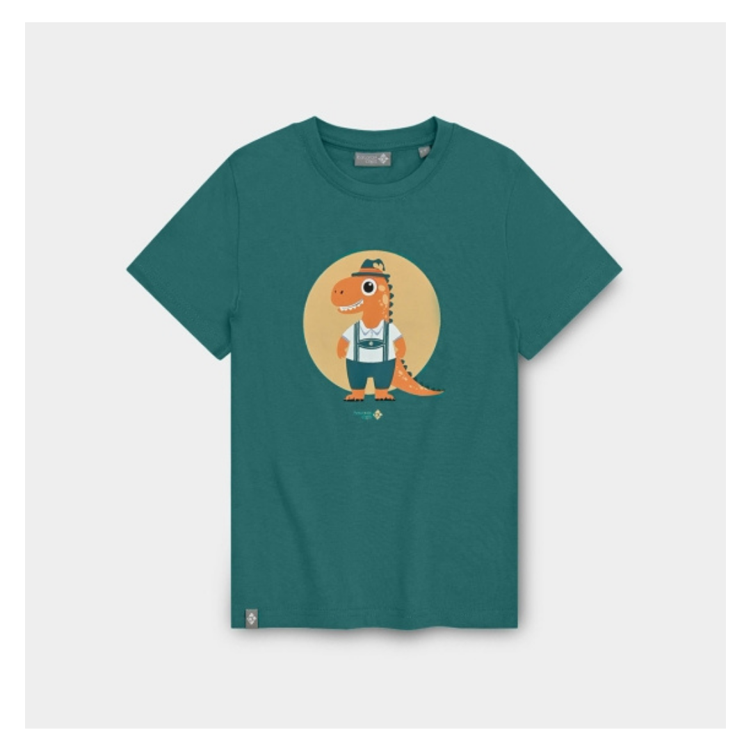Kinder T-Shirt Bavarosaurus (grün)