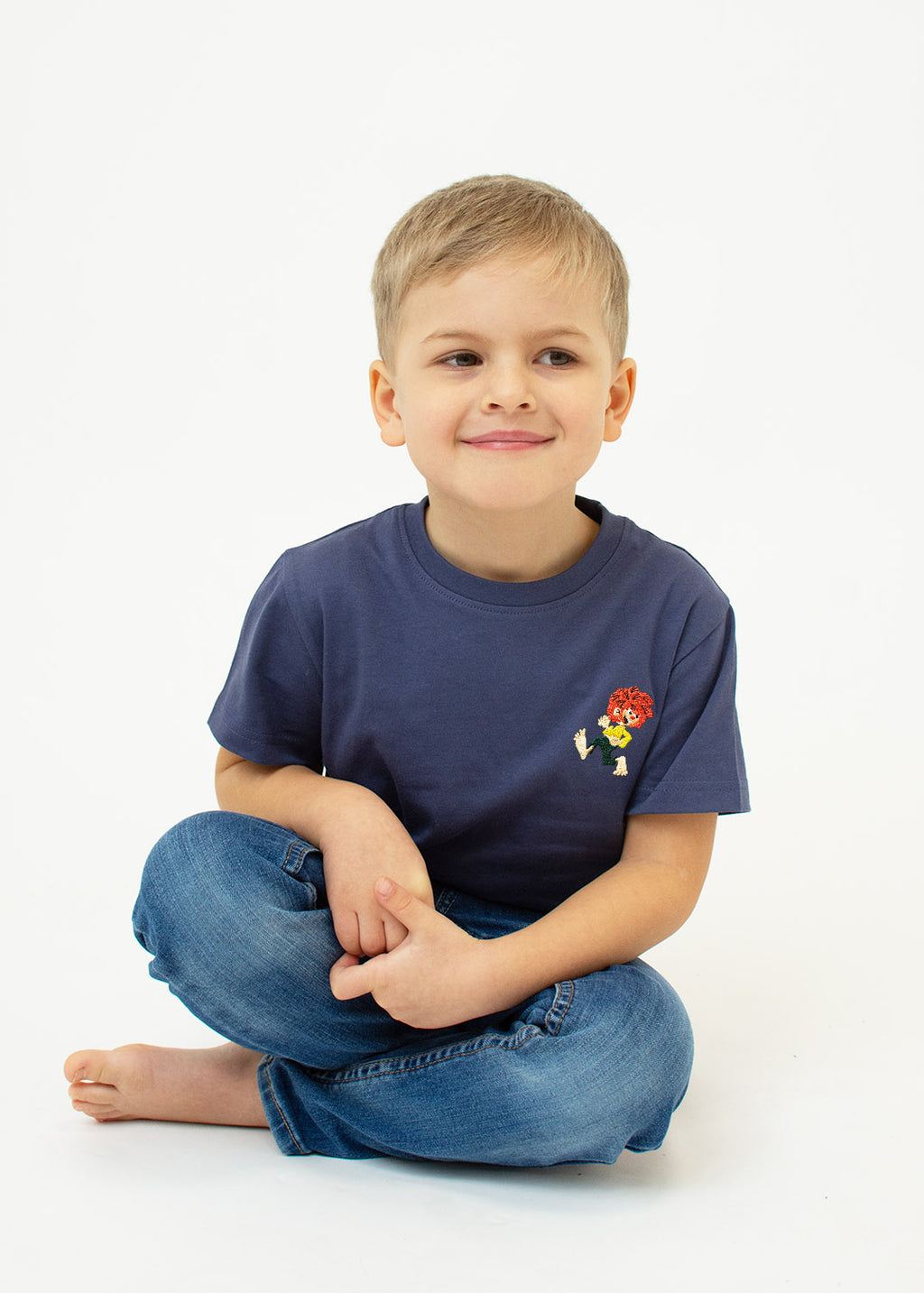 Kinder T-Shirt Pumuckl "Grantig by nature" (graublau)