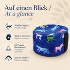 MediKiss Wildlife Sitzkissen für Kinder – Made in Germany, für Yoga und Ruhepausen
