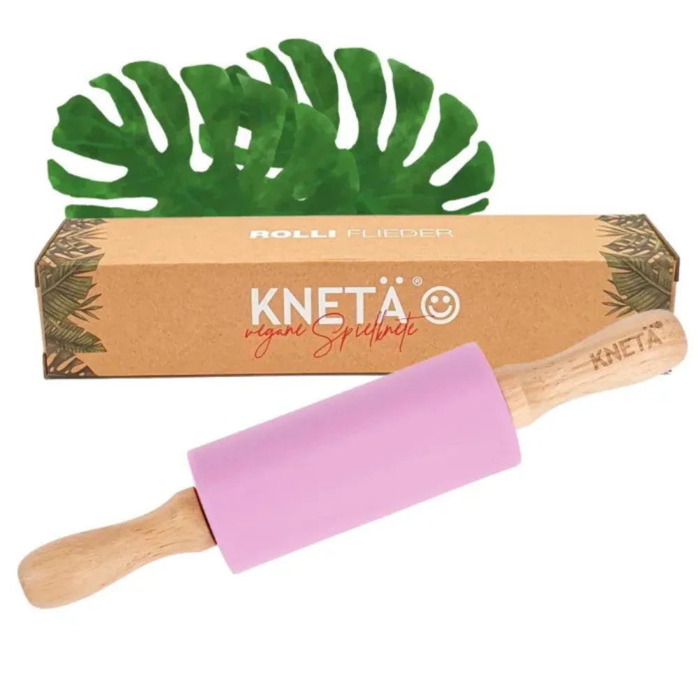 KNETÄ Knetroller Rolli in Flieder mit Holzgriffen und Originalverpackung