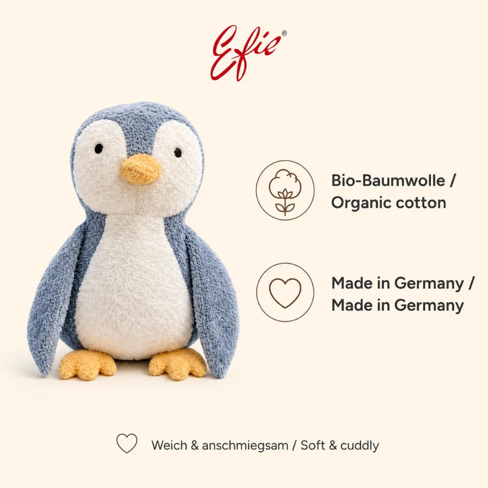 EFIE Kuschelpinguin aus Bio-Baumwolle – weich, anschmiegsam und Made in Germany
