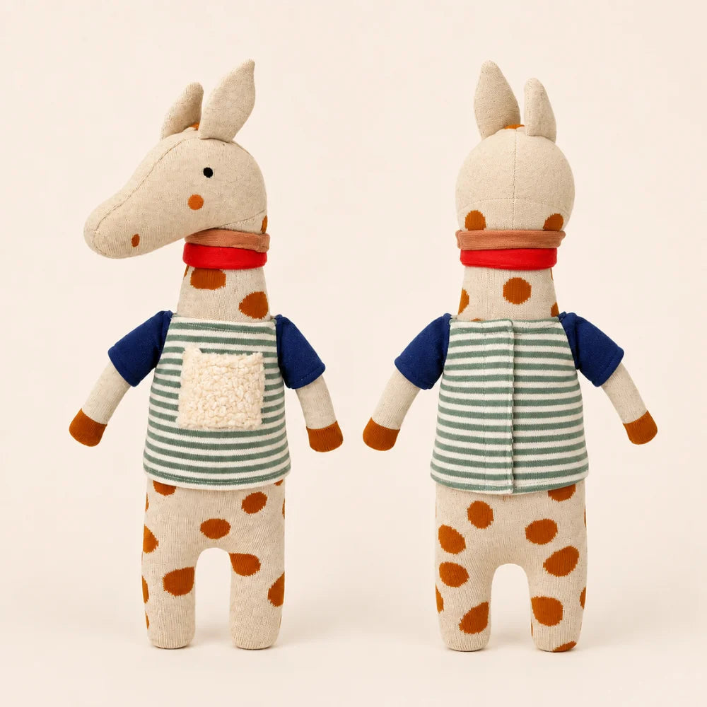 Kuscheltier Giraffe Maila mit Ringelshirt Zweitbild