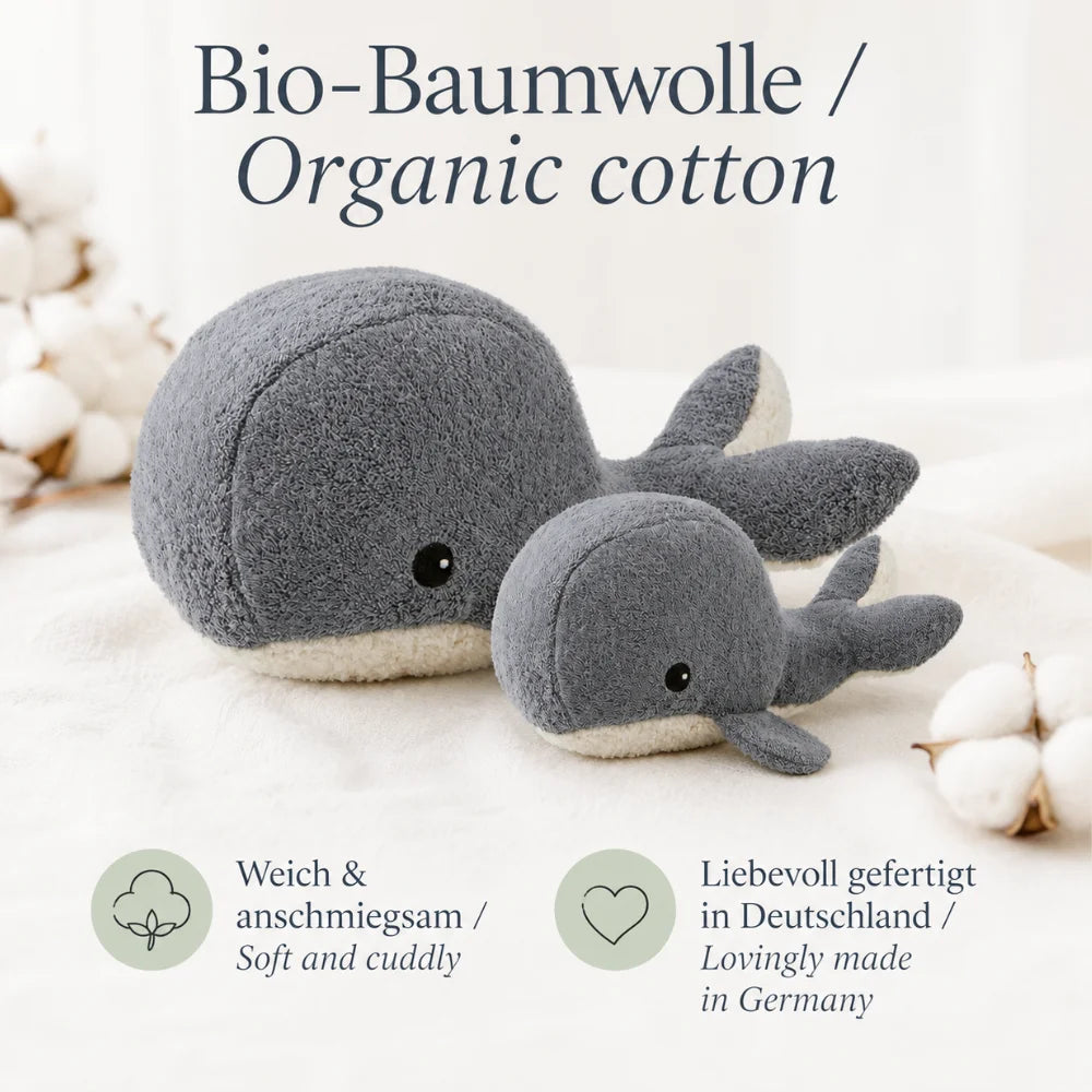 EFIE Kuschelwale aus Bio-Baumwolle – weich, anschmiegsam und Made in Germany