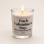 Lustige Duftkerze zum Valentinstag 300 ml Orange Sunrise im klaren Glas