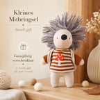 Mini-Kuscheltier Igel mit Rucksack als kleines Mitbringsel und ganzjährige Geschenkidee