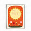 Postkarte auf recycling Papier mit lachendem Sonnenmotiv