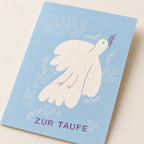 Postkarte "Zur Taufe" mit Detailansicht