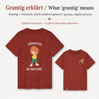 Pumuckl Kinder-T-Shirt rot mit Erklärung des bayerischen Ausdrucks „grantig“