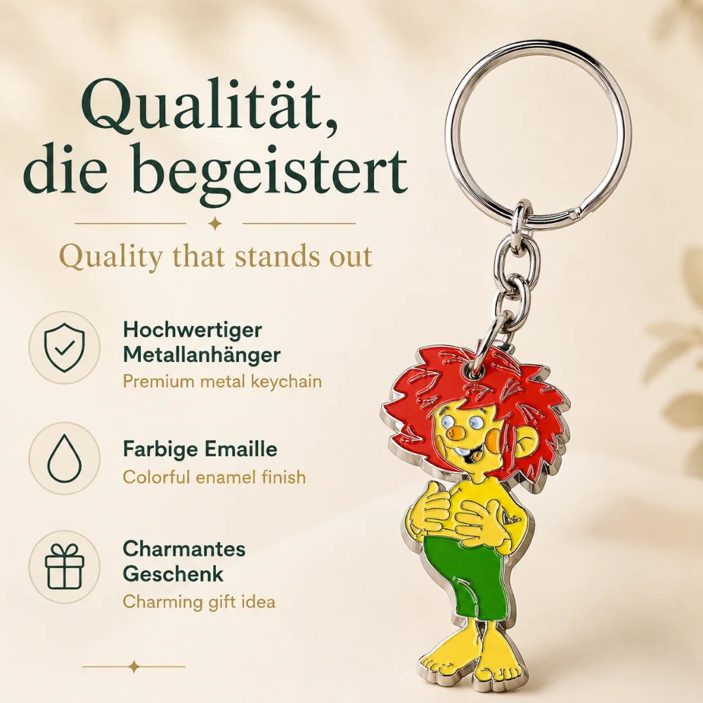 Pumuckl Schlüsselanhänger aus Emaille – Geschenkidee für Pumuckl Fans und nostalgisches Mitbringsel