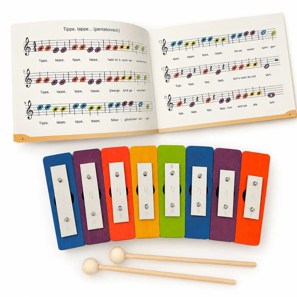 Regenbogen Glockenspiel für Kinder – 8 Töne aus Holz Zweitbild