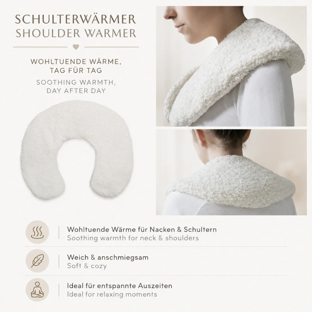 EFIE Schulterwärmer als zeitlose Geschenkidee für entspannte Momente und wohltuende Wärme an kühlen Tagen.