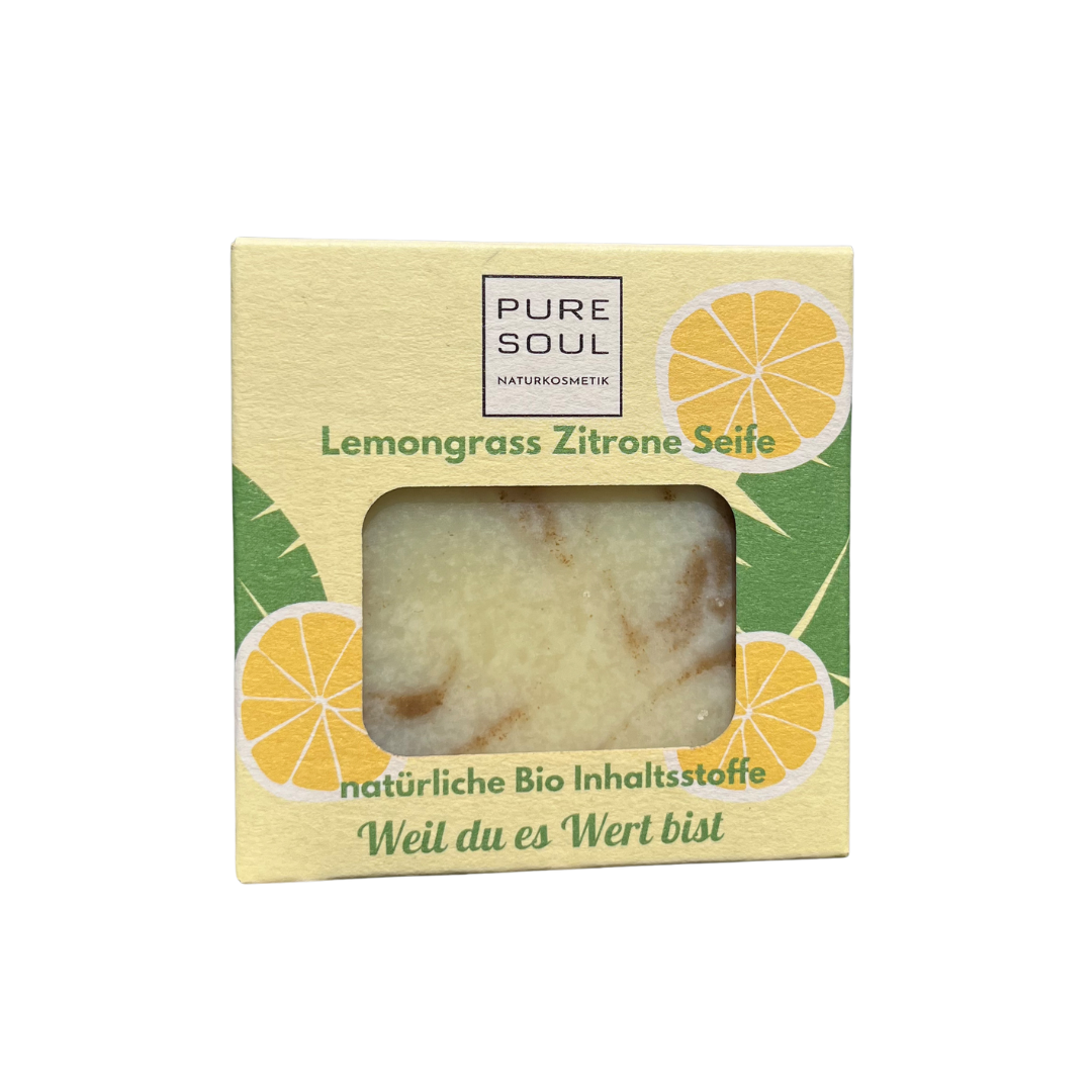 Hautpflegeseife Lemongrass-Zitrone von Pure Soul