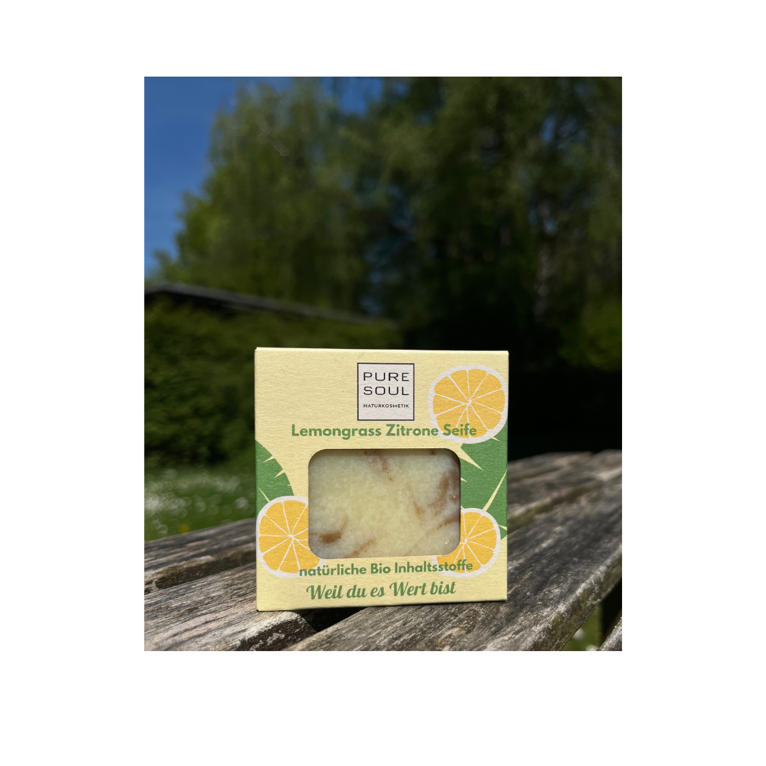 Hautpflegeseife Lemongrass-Zitrone von Pure Soul