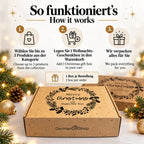 Weihnachts-Geschenkbox selbst zusammenstellen: Bis zu drei Produkte aus der Geschenkkollektion auswählen, Geschenkbox zum Warenkorb hinzufügen und liebevoll verpacken lassen.