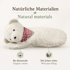 EFIE Zirbenkissen Teddy aus Bio-Baumwolle mit natürlicher Zirbenholzfüllung