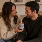 Liebevolle Duftkerze als Geschenk für Ehemann oder Partner