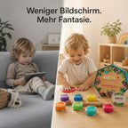Kleinkind spielt kreativ mit KNETÄ Knetmasse statt Tablet und fördert spielerisch Feinmotorik und Fantasie