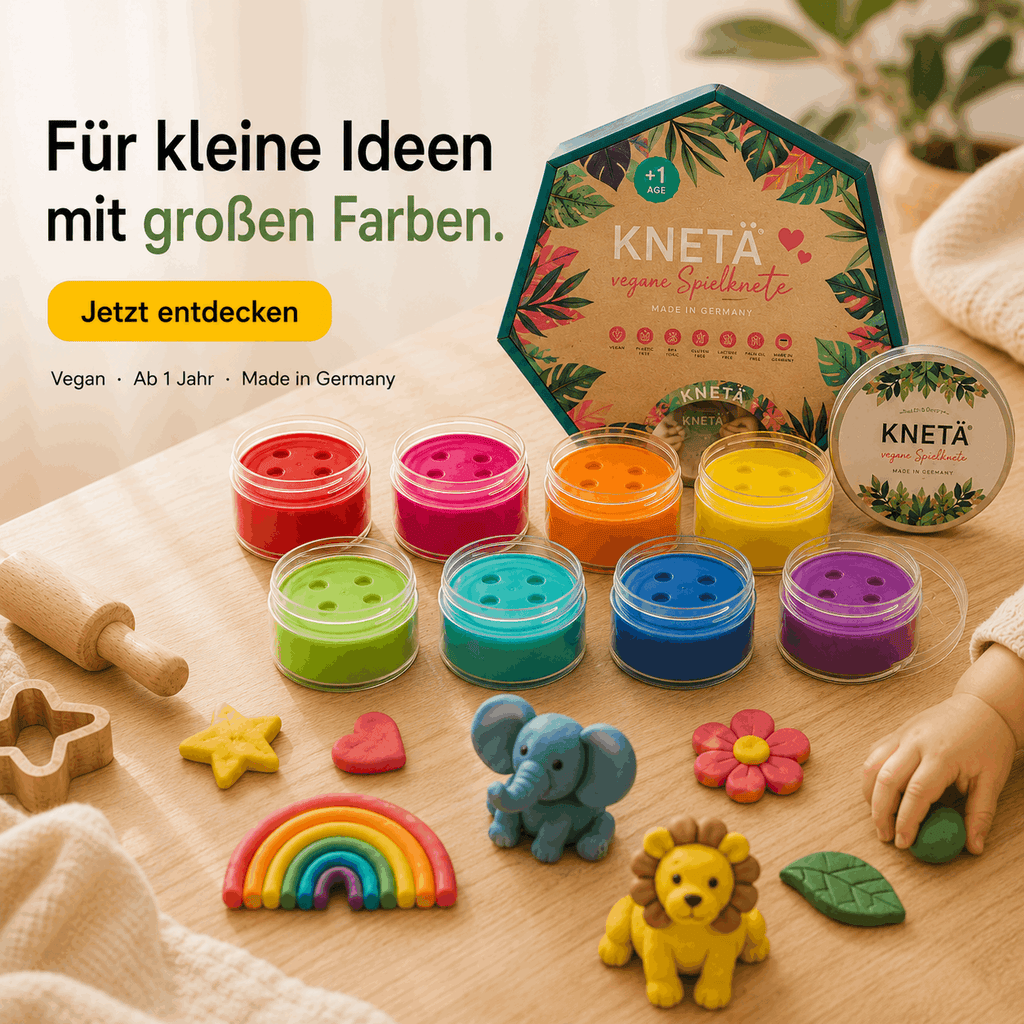 KNETÄ Knetmasse 8er Set für kreativen und sicheren Knetspaß mit Kindern ab 1 Jahr