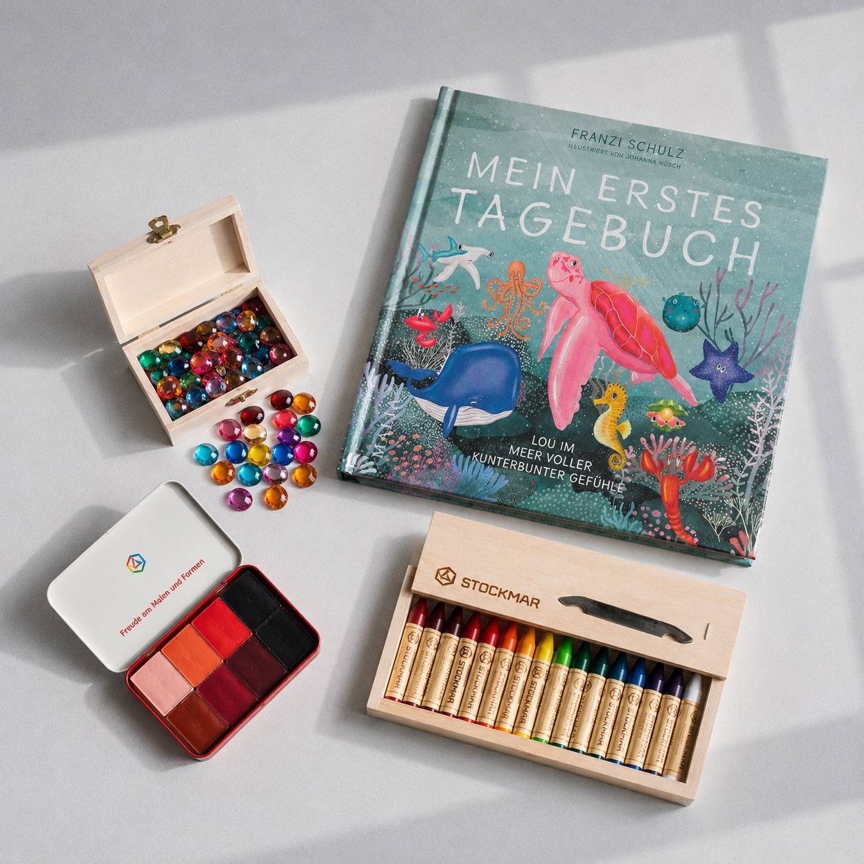 Das Geschenkset, das Kinder beim Malen, Fühlen & Wachsen begleitet – „Fantasie & Farbe" Hauptbild