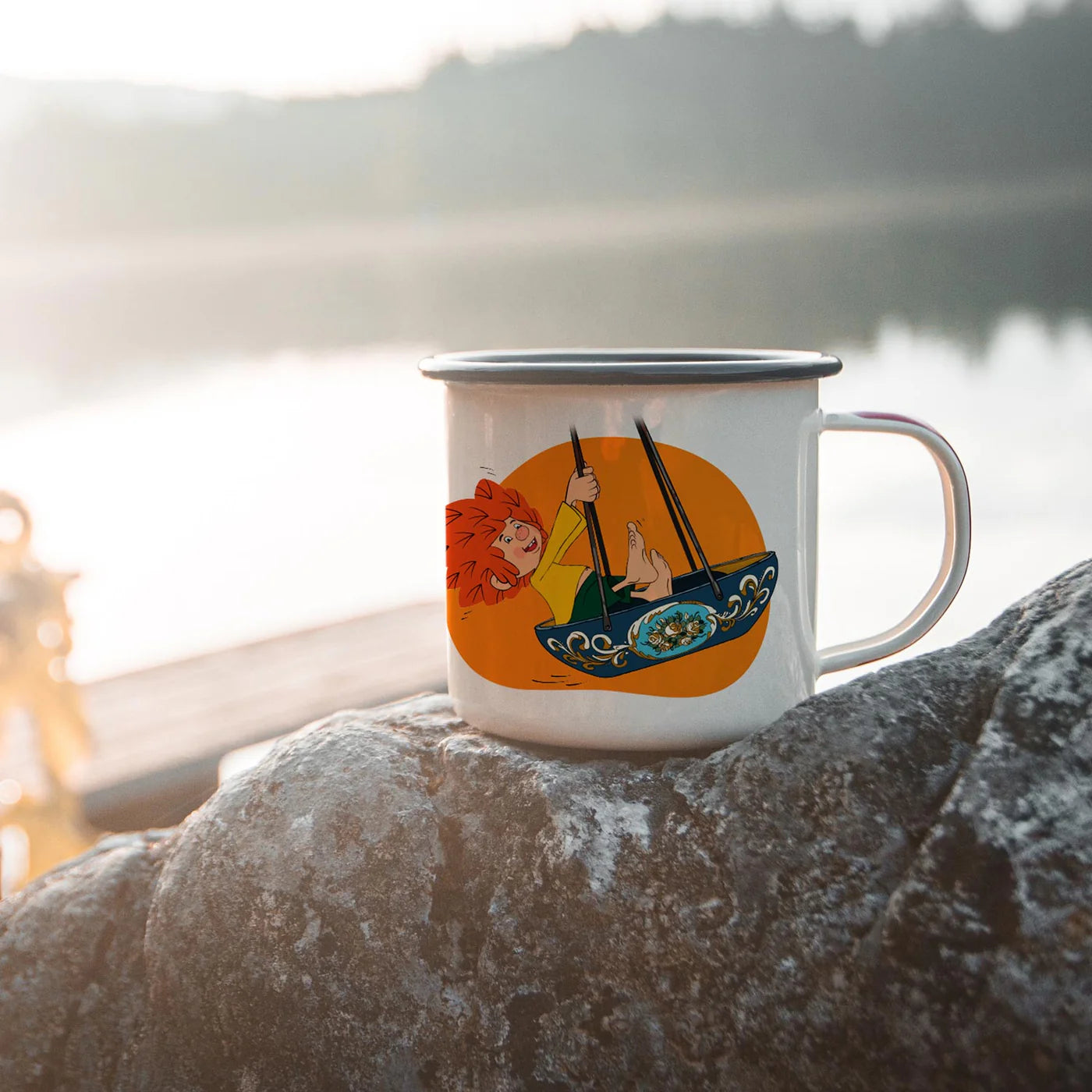 Pumuckl Emaille-Tasse (Schiffschaukel) Zweitbild