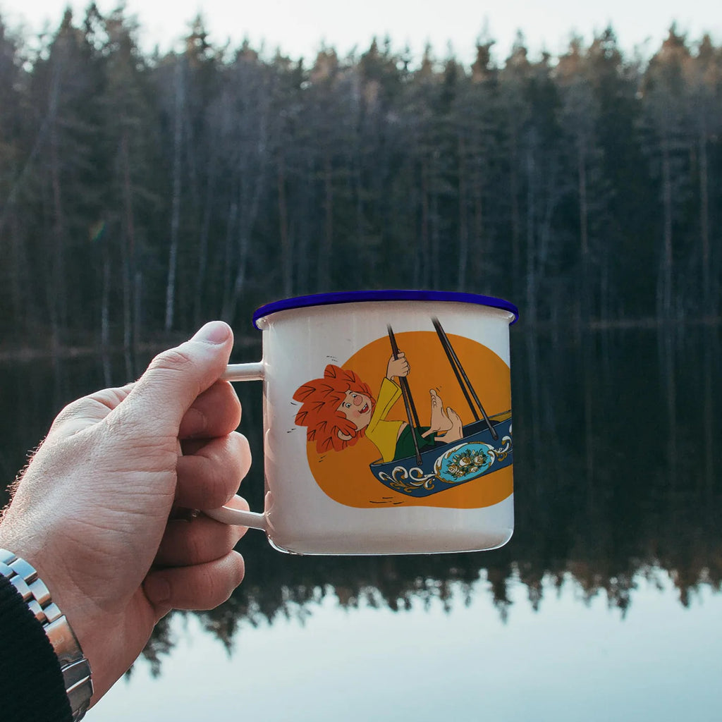 Pumuckl enamel mug (swinging ship)