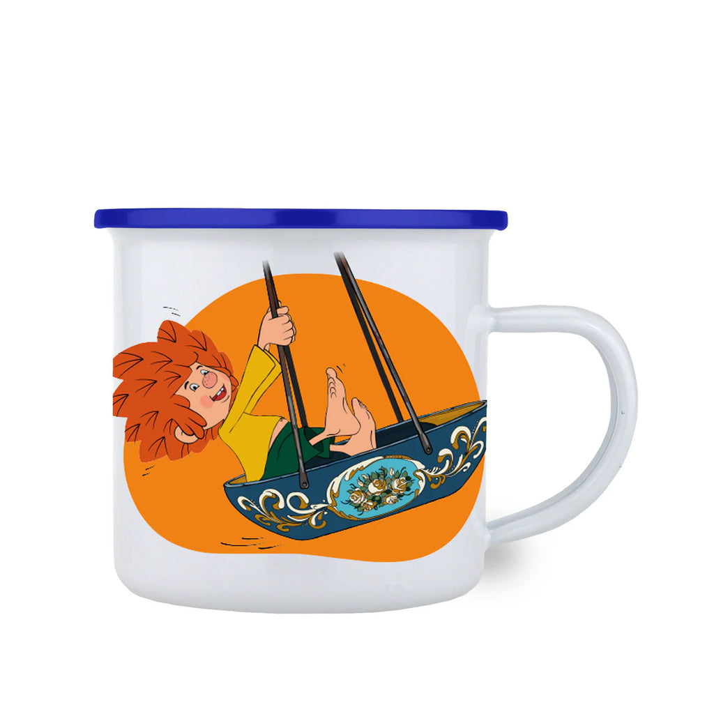 Pumuckl enamel mug (swinging ship)