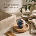 Makroaufnahme des festen Shampoos von Pure Soul mit natürlicher Struktur und Bio-Inhaltsstoffen